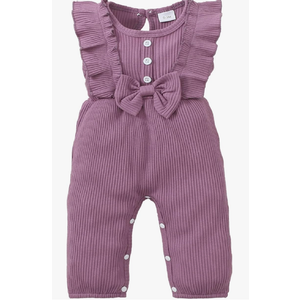 Mioglrie Newborn Baby Girl Clothes One Piece Jumpsuits Clothes Short Sleeve Rompers Summer Clothes for Baby 6-12m, Eggplant Purple