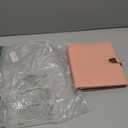 Portable Self Adhesive Photo Album - Vegan Leather Blank Scrapbook Binder Photocard Book with Writing Space & 20 Adhesive Sheets (40 Pages) for 3x5, 4x6, 5x7, 6x8 Pictures - Pink, 9 x 7.8 Inches