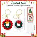 XunYee 12 Pcs Christmas Keychain Bulk with Thank You Cards Christmas Party Favor Stocking Stuffers Bulk Classroom Gift