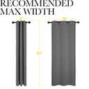 NICETOWN Thermal Insulated Grommet Blackout Curtains for Bedroom (2 Panels, W42 x L63 -Inch, Grey)
