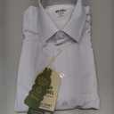Tough Apparel Hustle Dress Shirt Men's Short Sleeve 4-Way Stretch Slim Fit Wrinkle & Stain Resistant White, Medium 