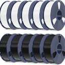 SUNLU 3D Printer Filament 10kg Bundle, Neatly Wound PLA Filament 1.75mm 0.02mm, 1kg per Spool, Pack of 10. (5 spools of Black and 5 spools of White)