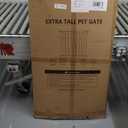 51'' Extra Tall Cat Gate Barrier for Doorways Hallways, Pressure Mounted Pet Dog Gates No Drilling Auto Close, Cat Fence Indoor Climb Proof 30-32.6'' Wide (Black)