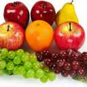 Artificial Fruits Pack, Fake Mixture Fruits for Home Decor, Simulation Fruit Set, Party Chirstmas Decortion, Faux Fruit Modle for Photoshoot, Artificial Apple Pear Grape Orange (6 Kinds,8 Pcs)