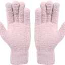 Heat Logic Women Winter Knitted Gloves| Soft, Warm & Touchscreen Compatible for Cold Weather, Outdoor and Indoor Activities (Pink - Thermal Knit)