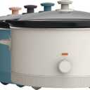 bella 6.0 Qt Manual Slow Cooker, Ceramic Nonstick Coating, 3 Temperature Settings, Dishwasher Safe Stoneware Pot and Tempered Glass Lid, Cool Touch Handles & Tangle Free Cord Wrap, Oatmilk