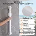 joyrain Shower Grab Bars for Seniors and Elderly-Wall Mounted Safety Rails for Bathroom Anti-Slip and Toilet Assistance Standing-Sturdy Grab Bars for Shower