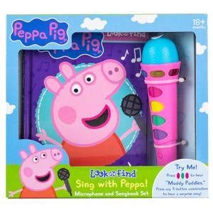 Peppa Pig  Sing with Peppa! Microphone and Look and Find Sound Activity Book Set  PI Kids (PlayASong)