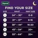 Depend Night Defense Adult Incontinence & Postpartum Bladder Leak Underwear for Women, Disposable, Overnight, M, Blush, 72 Count, Packaging May Vary