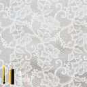 NINETREX Window Privacy Film, Frosted White Lace Window Cling, 23.6"x157.4"