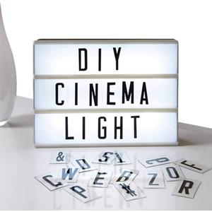 Eutuxia Cinematic Light Box with Letters - LED Room Decor Sign, Marquee Light Up Sign - Personalized A4 White LED Letter Box (1 PK)