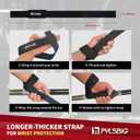 Lifting Straps, wrist straps for weightlifting, workout, Bodybuilding, Powerlifting & Deadlift -With 5mm Neoprene Pads & Anti-Slip Silicone -Extra Wrist Support for Weight lifting Men & Women