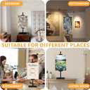 Tabletop Picture Frame Stand, Adjustable Table Easel Stand Up to 25.6", Metal Table Top Easel & Picture Stands for Display, Photo Frames, Artwork, Canvas & Certificates - Black Frame Holder Stand for Tabletop Display (Black)