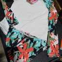 Kanu Surf Girls Long Sleeve Rashguard UPF 50 Two Piece Swim Set (10, Rowan Green)