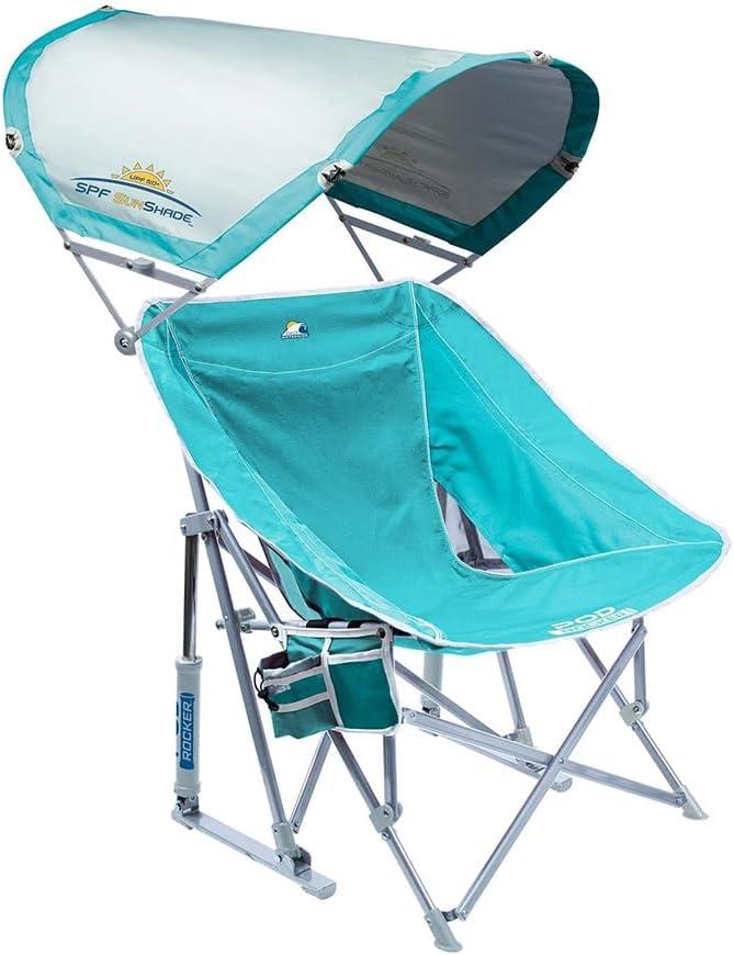 GCI OUTDOOR Waterside Pod Rocker Outdoor Rocking Chair with Sunshade Canopy