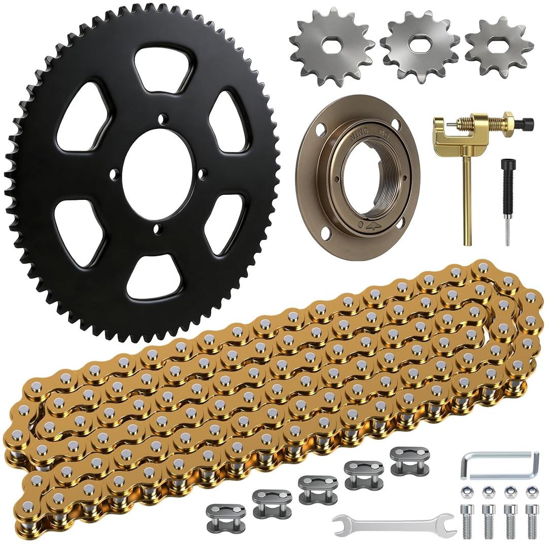 65 Tooth Sprocket 54mm Bore with 35 Chain 108 Links Drive Chain Upgrade Kit Replacement for Razor MX650 MX500 SX500 RSF650 Electric Dirt Bike Dirt Rocket with MY1020 Motor Accessories Parts