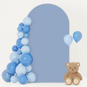 FOTSHARER Dusty Blue Wedding Arch Cover 4x7.2FT Arch Spandex Cover Chiara Backdrop Cover for Arch Stand Wedding Spandex Arch Cover Backdrop Fabric Balloon Arch Covers for Wedding Party Reception Decor