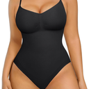 FeelinGirl Shapewear Bodysuit Sculpting Tummy Control Body Shaper for Women Seamless Plus Size Butt Lifting Shaper, M/L