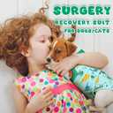 Dog Surgery Recovery Suit, Abdominal Surgical Suit for Male Female Dog Post Spay Neuter, Breathable Pet Onesie E-Collar & Cone Alternative, Surgery Shirt to Prevent Licking, Green, Medium