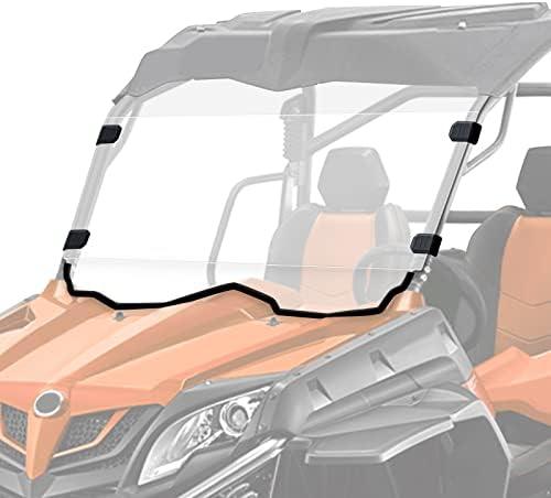 StarknightMT Scratch-Resistant UV-Resistant ZForce 800 Full Windshield - Compatible with CFMOTO ZForce 800 Trail 800 EX 2014-2022, 500 Trail 2016-2022, 1000 2018-2019 (Fits Roof)