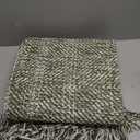 Collive Boho Runners for Hallways 2x7 ft, Washable Kitchen Runner Rug Low-Profile Neutral Indoor Entryway Rug, Olive Green/Cream Braided Cotton Floor Carpet for Laundry Room Bedroom Doorway