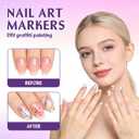 MJB Drenubal 12 Color Color Nail Art Pens, Nail Polish Pens Set Drawing Painting Point Liner Acrylic Painted Pen Kit, Waterproof and Quick-drying Nail for DIY Nails Art Design Manicure Tools