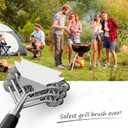 Grill Brush and Scraper, No Bristles Safety Barbecue Brush for Outdoor Barbecue Cleaning Stainless Steel Grill Brush for Grill Cleaning Barbecue Accessories Gift for Men (17inch-Coil)