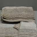 Bathroom Rugs and Mats Sets, 2 Piece Thick Absorbent Chenille Bath Mat Rug Set Non Slip, Soft Shaggy Bath Room Floor Mats for Bathroom, Machine Washable (Light Taupe, 20" x 32" Plus 16" x 24")