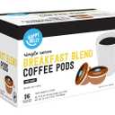 Amazon Brand - Happy Belly Breakfast Blend Compostable Coffee Pods, Light Roast, Compatible with K-Cup Brewer, 96 Count (EXP 12/23/26)