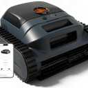 Cordless Robotic Pool Vacuum Cleaner, Intelligent Route Planning, Wall & Waterline Climbing, 120-Min Runtime, for Above Ground/Inground Pools up to 2000 sq. ft, APP Support,Orange