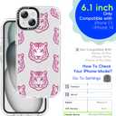 for iPhone 13 Case, Pink Tiger Clear Shockproof Phone Case | Crystal Clear