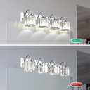 Chrome Bathroom Light - 4 Lights, Crystal Finish, Perfect for Over Mirror Vanity