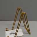 TR-LIFE 8 Inch Large Plate Stands for Display - Metal Plate Holder Display Stand + Frame Holder Stand for Picture, Decorative Plate, Platter, Plaques, Book, Photo Easel Tabletop (Gold 2 Pack)