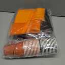 Basketball Party Decorations 171Pcs Basketball Party Supplies Disposable Basketball Tablecloth Paper Plates Cup Napkin Plastic Fork Knives Spoon and Banner for Sports Birthday Decorations