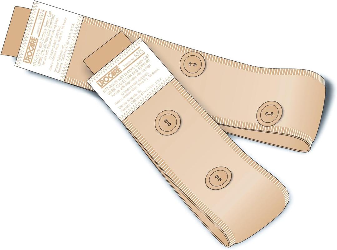 Urocare Products Fitz-All Fabric Leg Straps with Buttons - 6380Pk - 2 Each/Pack