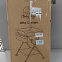 Diaper Changing Table Portable with Wheels Foldable Diaper Station Organizer & Storage Rack Newborn and Baby (Light Grey)