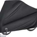 Puroma Bike Cover for 1 bike, 190T Outdoor Waterproof Bicycle Covers Rain Sun UV Dust Wind Proof with Lock Hole for Mountain Road Electric Bike (Basic Black) (79'' L x 28'' W x 43'' H)
