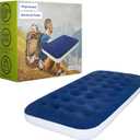 Treaton, 9-Inch Durable Luxury Inflatable Air Mattress with Comfort Coil Technology and High Capacity Pump, Good for Camping, Home and Portable Travel, 74" x 29", Blue