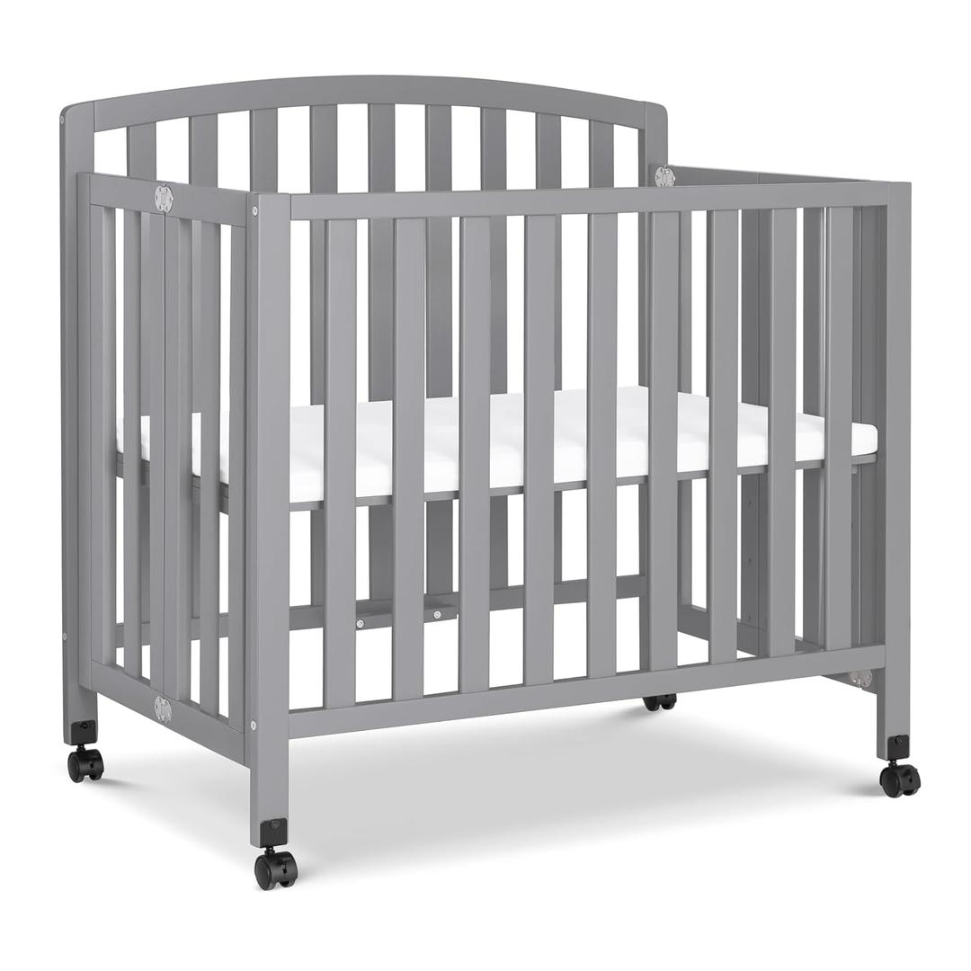 daVinci Dylan 3-in-1 Convertible Portable Mini Crib, Grey