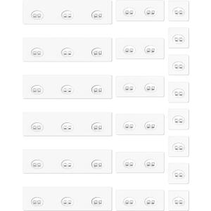 20 Pack Shower Caddy Adhesive Replacement, Waterproof Shower Adhesive Strips, Strong Wall Hooks for Shower Shelves, No Drilling, for Bathroom Storage Organizer & Kitchen Racks