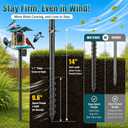 Heavy Duty Bird Feeder Pole - 117" Extra Tall Bird House Stand Outdoor, Anti-Tip Auger & Stable Mount for Smart Camera Birdfeeder,Bluebird House, Bird Buddy, Birdfy