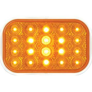 GG Grand General 77010 Rectangular Low Profile Spyder Amber 20-LED Light