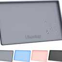 Extra Thick Silicone Mat Waterproof with Raised Edge 34" x 22", Under Sink Mat for Kitchen & Bathroom, Kitchen Cabinet Liner, Multi-Purpose for Storage & Protection, Gray