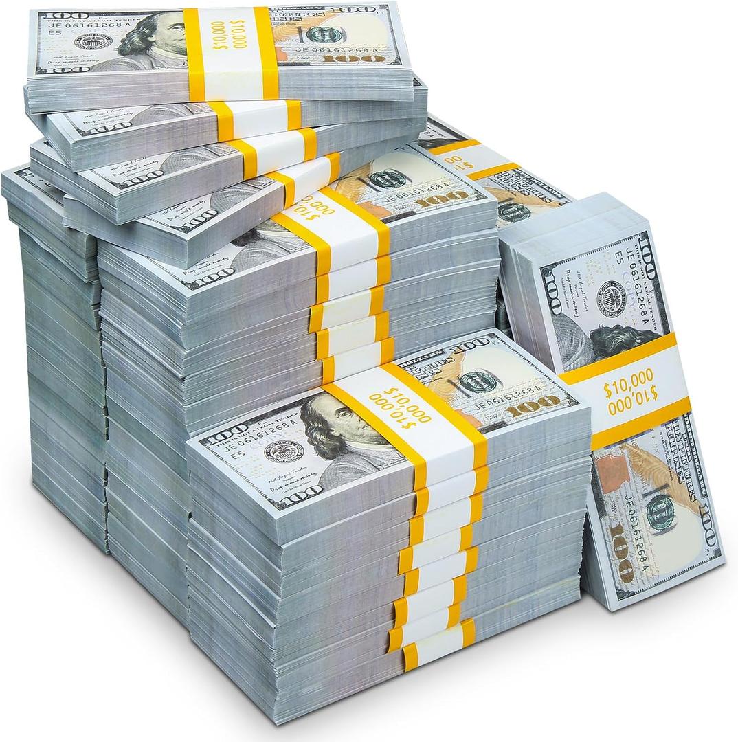 200 Pcs Prop Money Play Money Movie Money for Kids Education Learning, Videos, Christmas, Birthday Parties, Weddings and Holiday