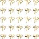 Scicalife 100Pcs Gold Bow Charms for Jewelry Making Alloy Bowknot Pendants for Earrings Necklaces Bracelets DIY Craft Accessories 0.7 Inch Size
