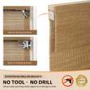 LazBlinds No Tools No Drill Cordless Bamboo Roman Shades, Light Filtering Window Treatment, Roll Up Bamboo Blinds for Windows 36'' W x 64'' H, Acorn