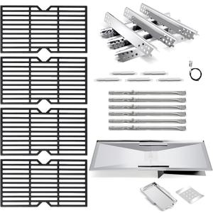Replacement Parts for Charbroil 463240115 6-Burner Gas Grill, Grease Tray & Grates & Burner & Igniter & Heat Shield & Carryover Tubes for Char-Broil 463240115 Advantage Grill