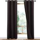 NICETOWN High-End Thermal Curtains, Full Blackout Cold Reducing Curtains 84 Inches Long for Dining Room, Soundproof Window Treatment Drapes for Living Room, Brown, 42" Wide Per Panel, 2 Panels