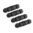 IP68 Waterproof Electrical Connectors, OutdoorJjunction Box Waterproof, M16 2 Way 3 Pin for Max  7.3mm Cable Diameter, 4 Pack