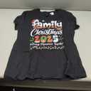 Family Christmas 2025 Matching Outfit Xmas Squad Santa T-Shirt (Black, M)